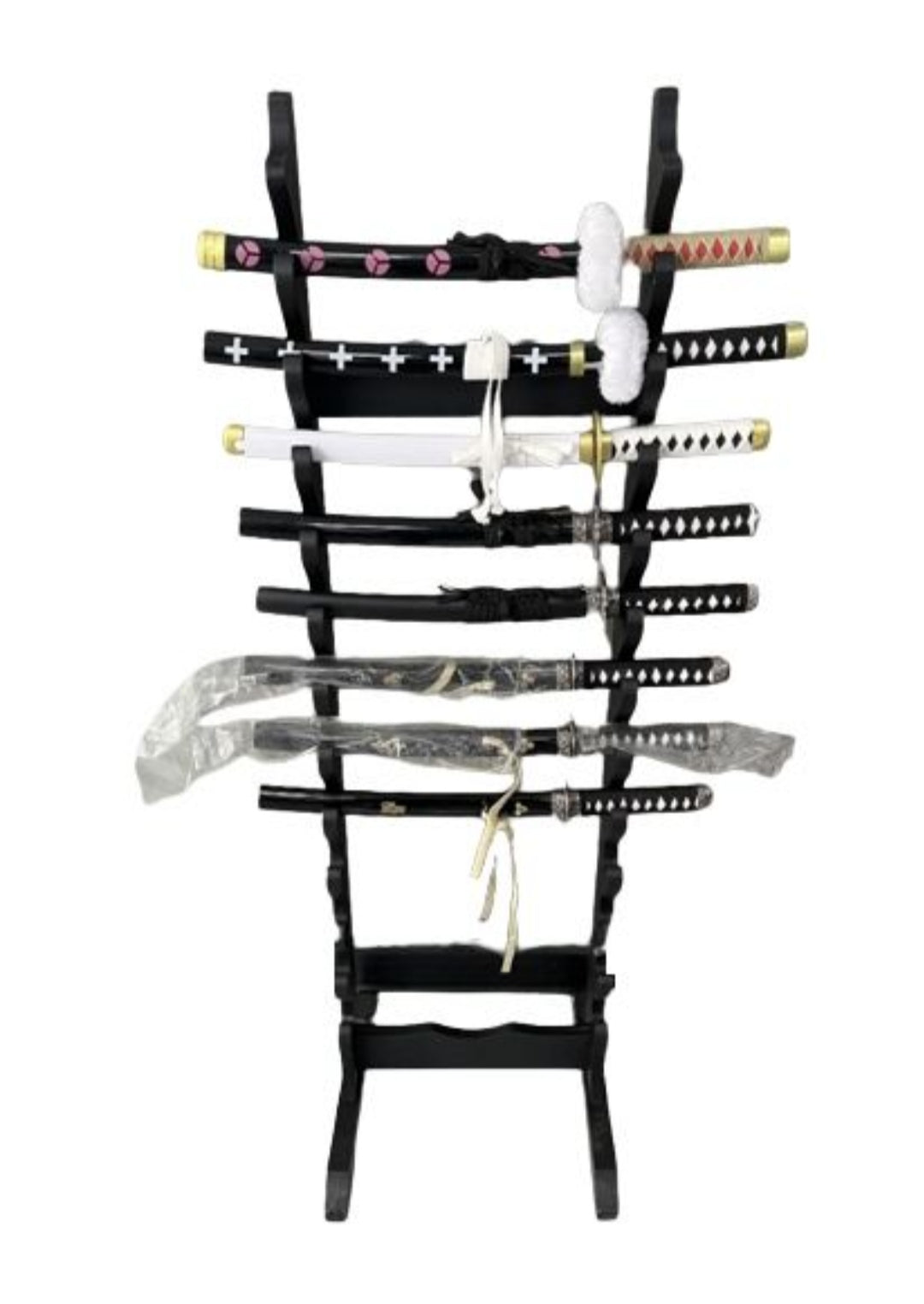 Support en Bois pour 12 Mini-Katanas ou Tantos