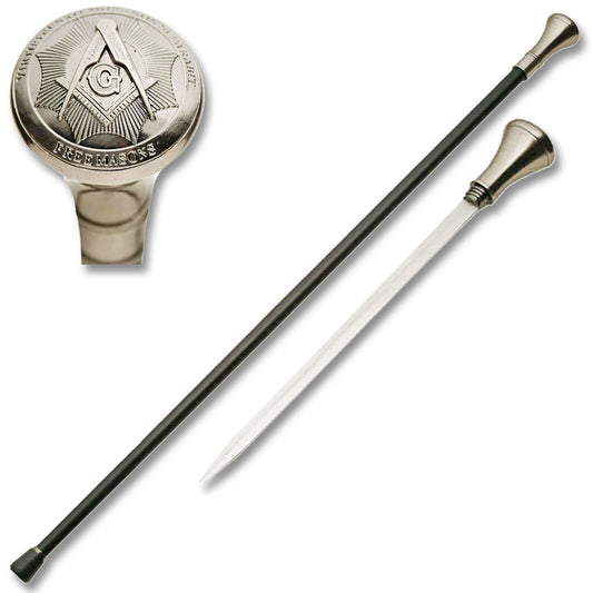 Canne Épée Franc-Maçonnerie Argenté