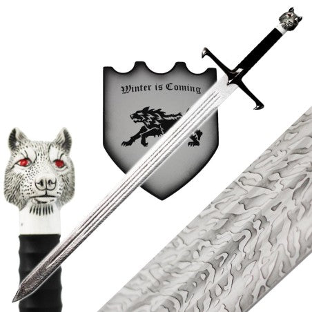 ÉPÉE DE JON SNOW - GAME OF THRONES - MÉTAL EFFET DAMAS