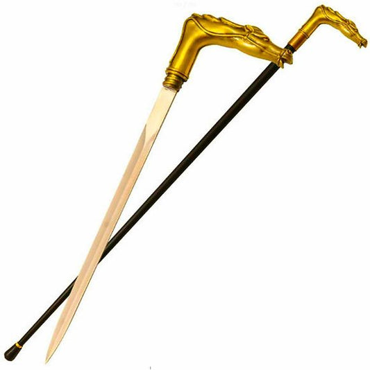 Canne Épée Cheval Doré