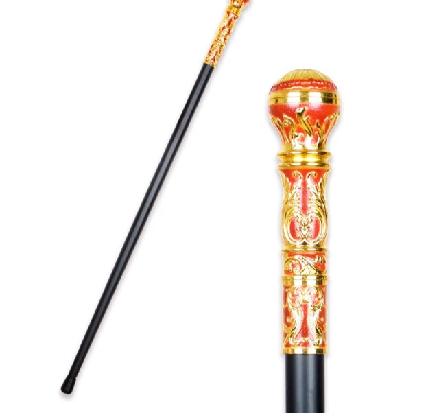 Canne Épée Gentlemen Dorée Rouge