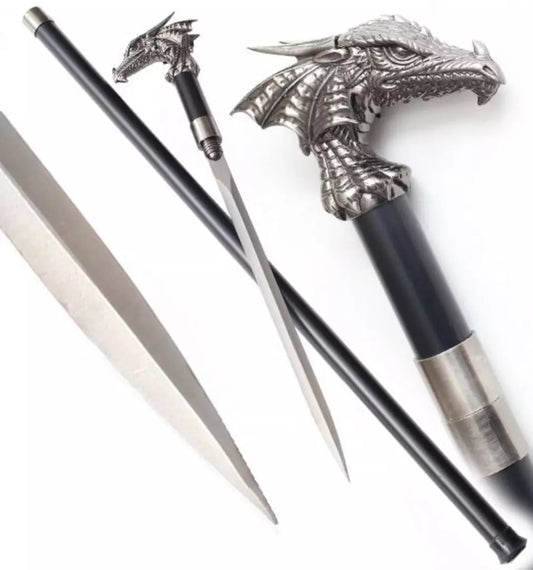 Canne Épée Tête De Dragon