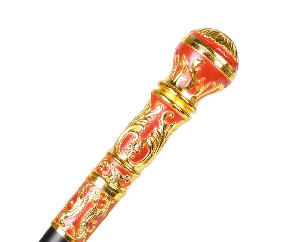 Canne Épée Gentlemen Dorée Rouge