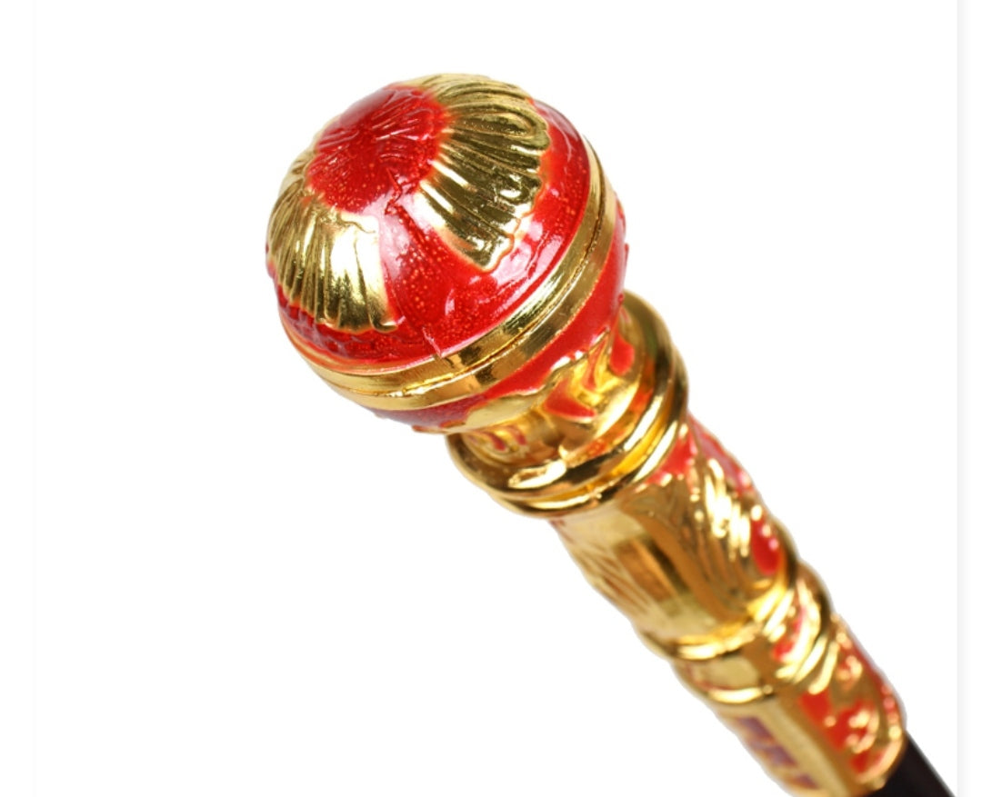 Canne Épée Gentlemen Dorée Rouge